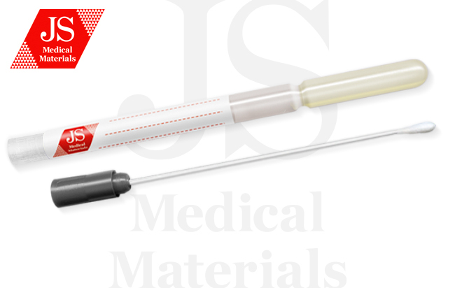 Аплікатор JS з бавовняною кінцівкою у транспортній пробірці з середовищем AMIES (пластиковий стрижень)